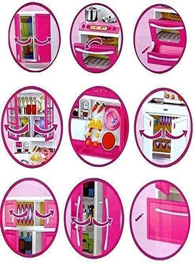 PASCOL Plastic 3 Compartment Modular Plain Kitchen Set Modular Kitchen Set Toys for Girls with Openable Doors Playing Toys for Girl Kids | Best Kitchen Set Toys for Girl | Gifts for Girl Babies - Image 4